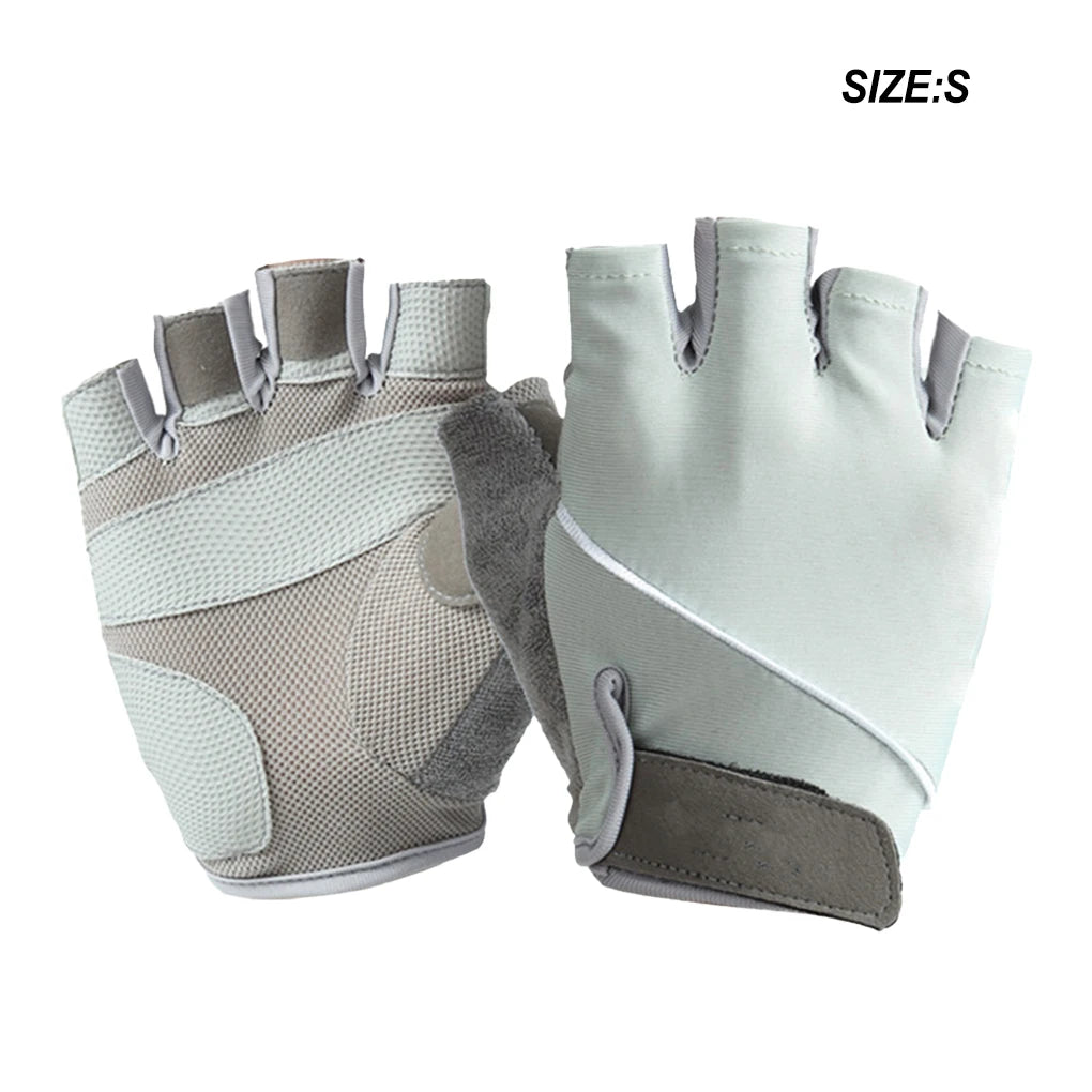 1 Pair Man Spring Summer Glove Elastic Comfortable Nonslip Mitts Fingerless Gloves Sporting for Camping Hiking Pink