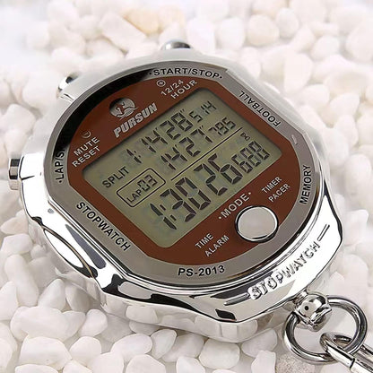 Stopwatch Timer, Digital Stop Watch with 0.001Second Timing, Metal 100 Laps Memory,  Large Dispaly Alarm Clock for Coach Sports Running Marathon