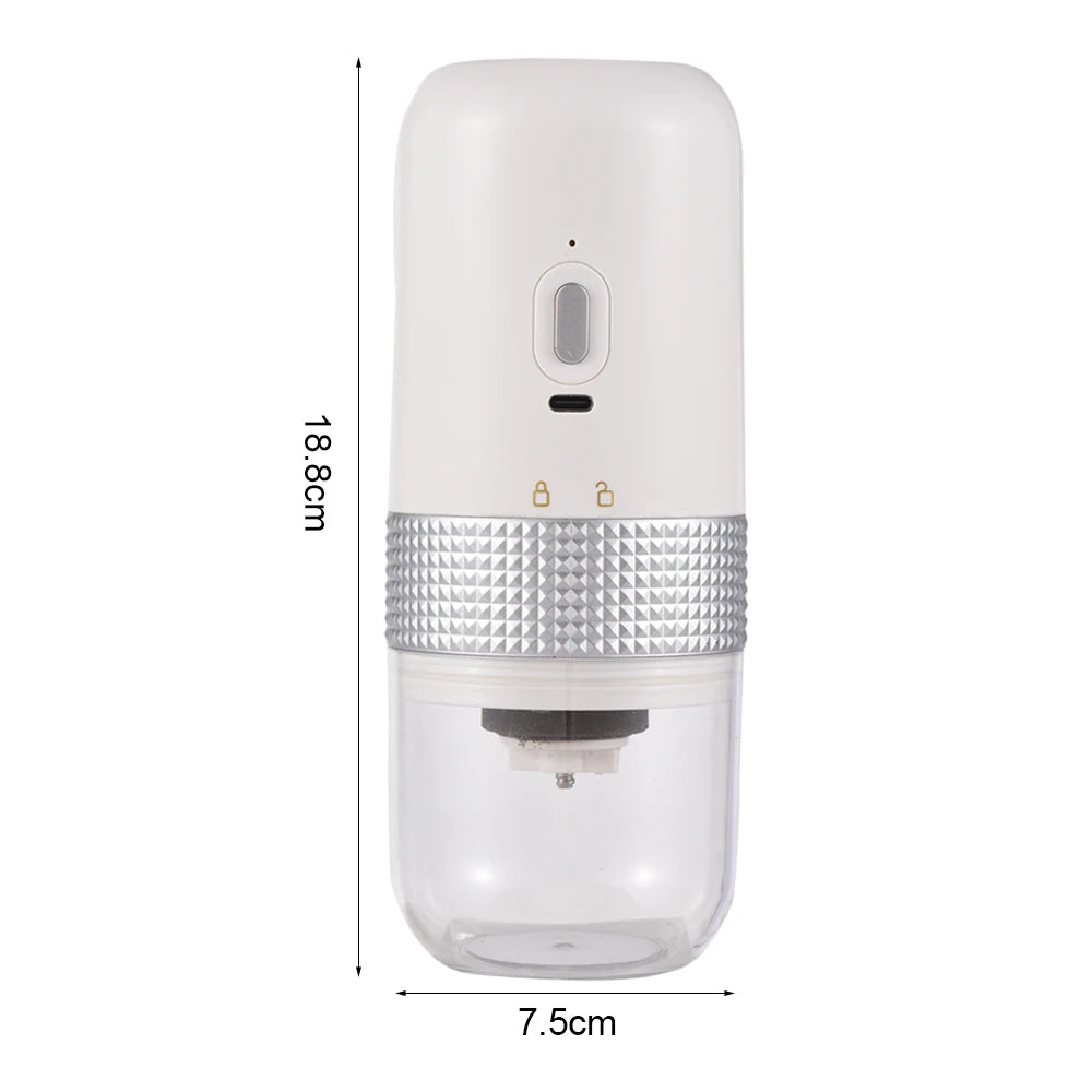 13W 200Ml Rechargeable Electric Burr Coffee Grinder Portable Adjustable Setting Cordless Coffee Bean Grinder with Cleaning Brush