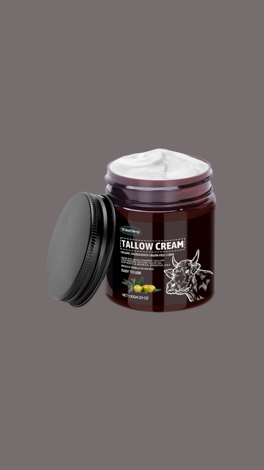 Beef Tallow,Beef Tallow for Skin,Beef Tallow Face Moisturiser, Organic Beef Tallow Skin Care, Grass Fed Beef Tallow Cream, Moisturizer and Nourishes for Face & Body 1Pc