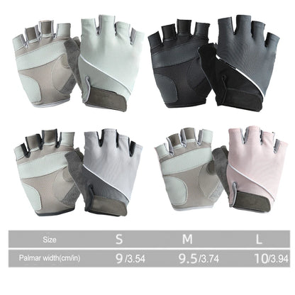 1 Pair Man Spring Summer Glove Elastic Comfortable Nonslip Mitts Fingerless Gloves Sporting for Camping Hiking Pink