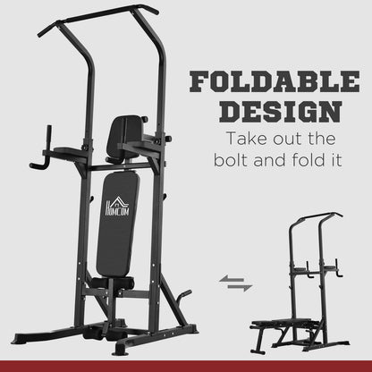 Power Tower Weight Bench Dip Stands Multifunction Pull-Ups Home Gym Fitness