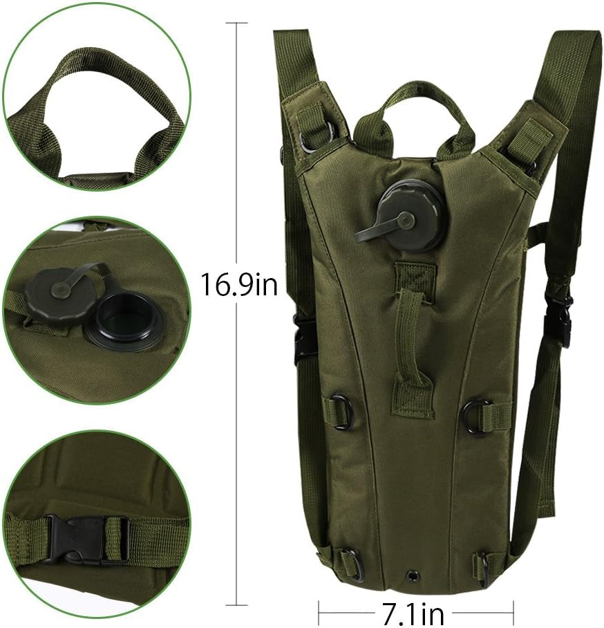 Hydration Backpack,  Water Backpack with 3L Water Bladder, Cycling Backpack for Outdoor Running Climbing Hiking Cycling Camping Bag