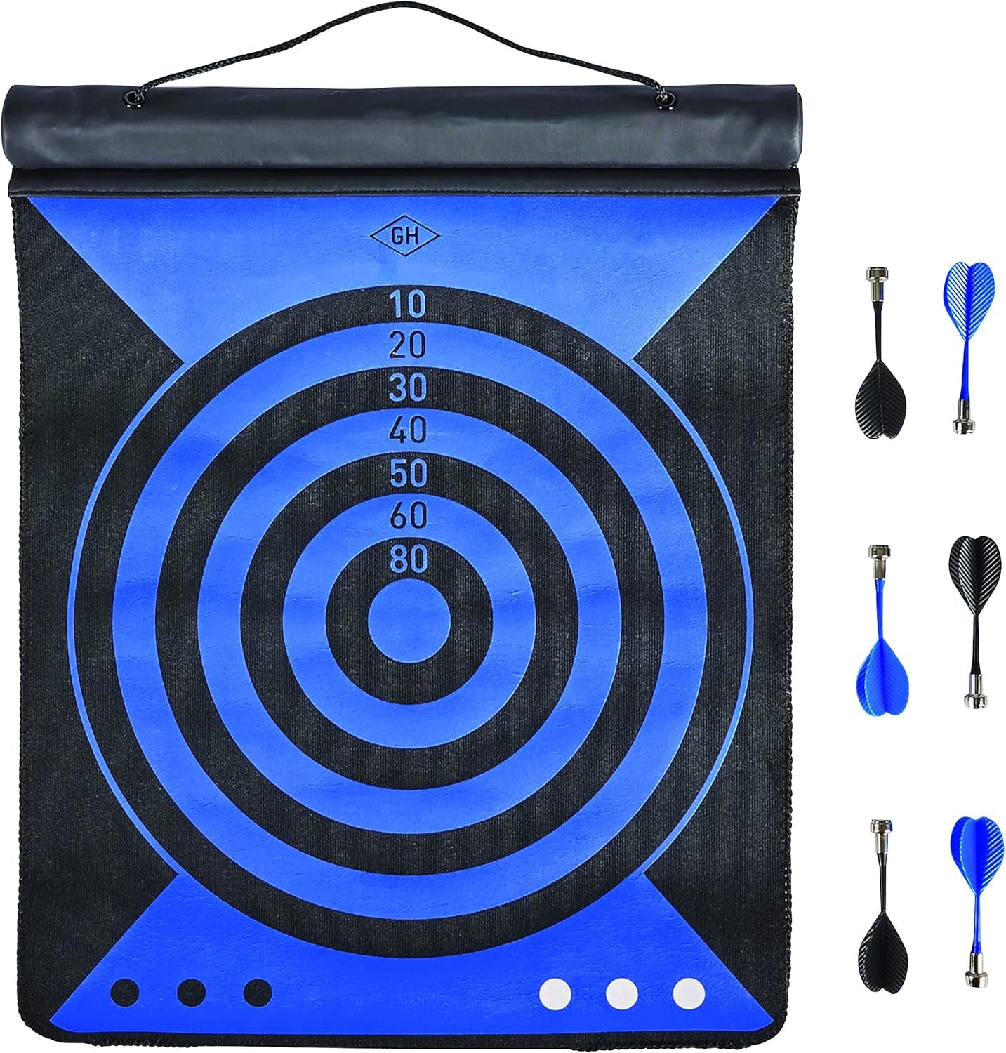 Reversible Roll up Dartboard,Blue,35.6 X 17.8 X 10.2 Centimetres