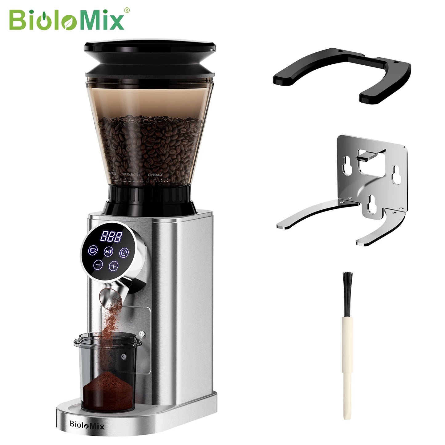 Electric Conical Burr Coffee Grinder with Removable Holder,With 48 Grind Settings Adjustable,For Espresso Coffee