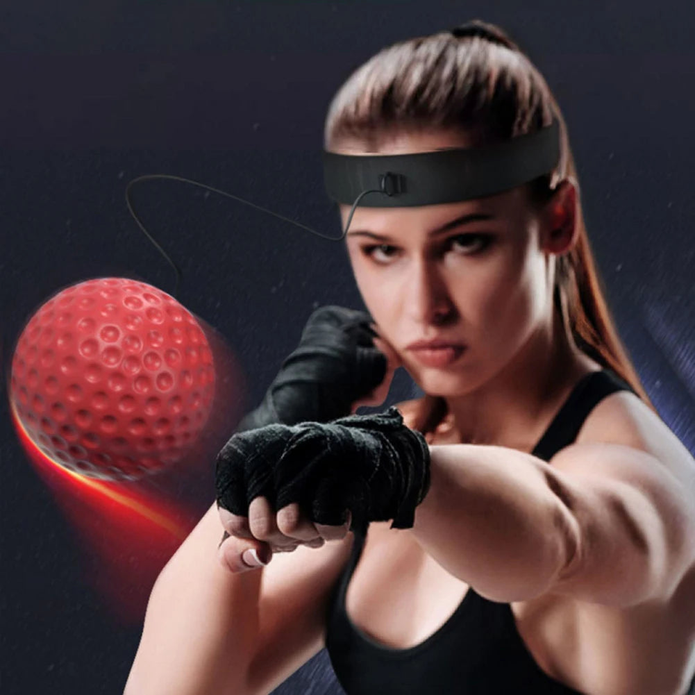 Reflex Punching Ball with Headband Stress Relief Reflex Ball Set Hand Eye Coordination Training Improve Speed Boxing Equipment