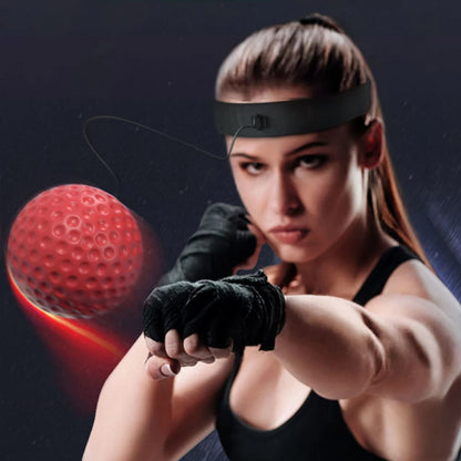 Reflex Punching Ball with Headband Stress Relief Reflex Ball Set Hand Eye Coordination Training Improve Speed Boxing Equipment