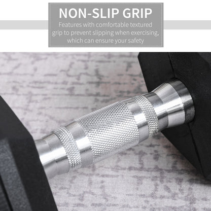 Single Rubber Hex Dumbbell Encased Ergo Weights Home Exercise Gym Fitness