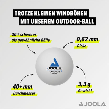 Tischtennis Set Vivid Outdoor 2 Tischtennisschläger + 3 Tischtennisbälle + Tischtennishülle, Lime/Blau, 6-Teilig