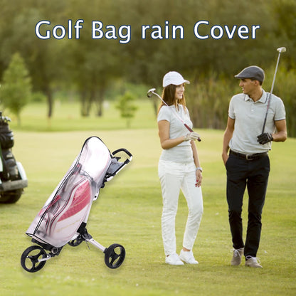PVC Golf Bag Rain Cover Translucent Golf Bag Protector Dustproof Golf Bag Hood Rain Shield Anti-Static Outdoor Sporting Supplies