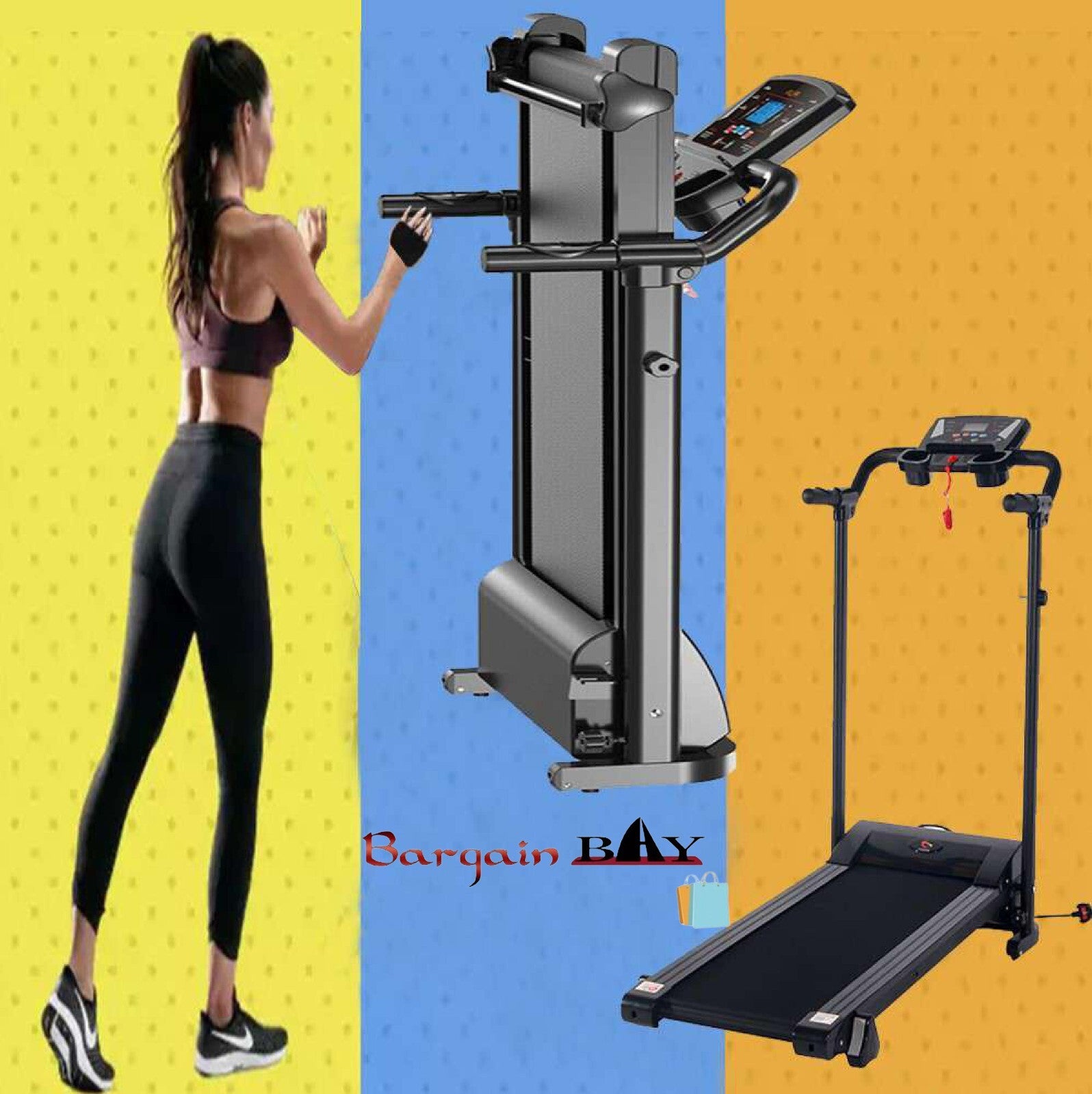 Treadmill Electric Jogging Running Machine Motorised Folding Machine Home Gym UK