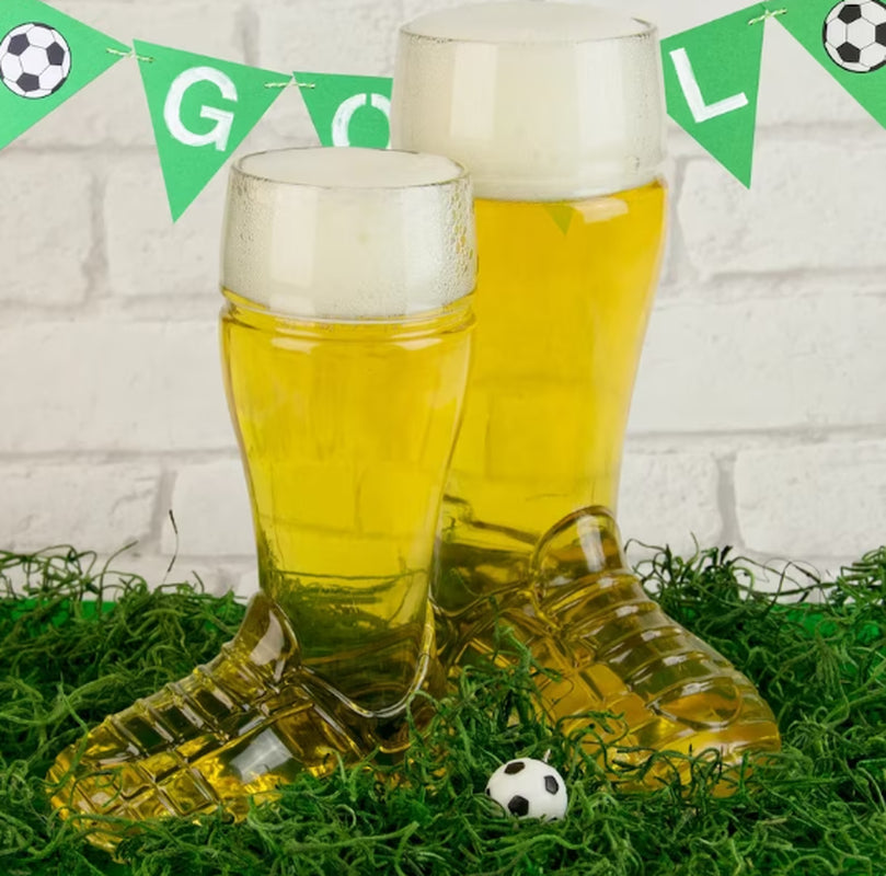 Beer Glass 0.5 L Football Rugby Boot Soccer Shoe Pint Tankard Stein Cider