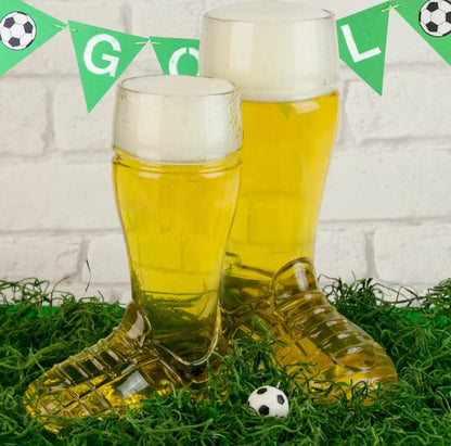 Beer Glass 0.5 L Football Rugby Boot Soccer Shoe Pint Tankard Stein Cider