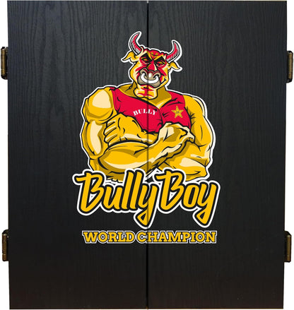 Shot Michael Smith Bully Boy World Champion Dartboard Cabinet Set Home Centre with Steel Tip Darts