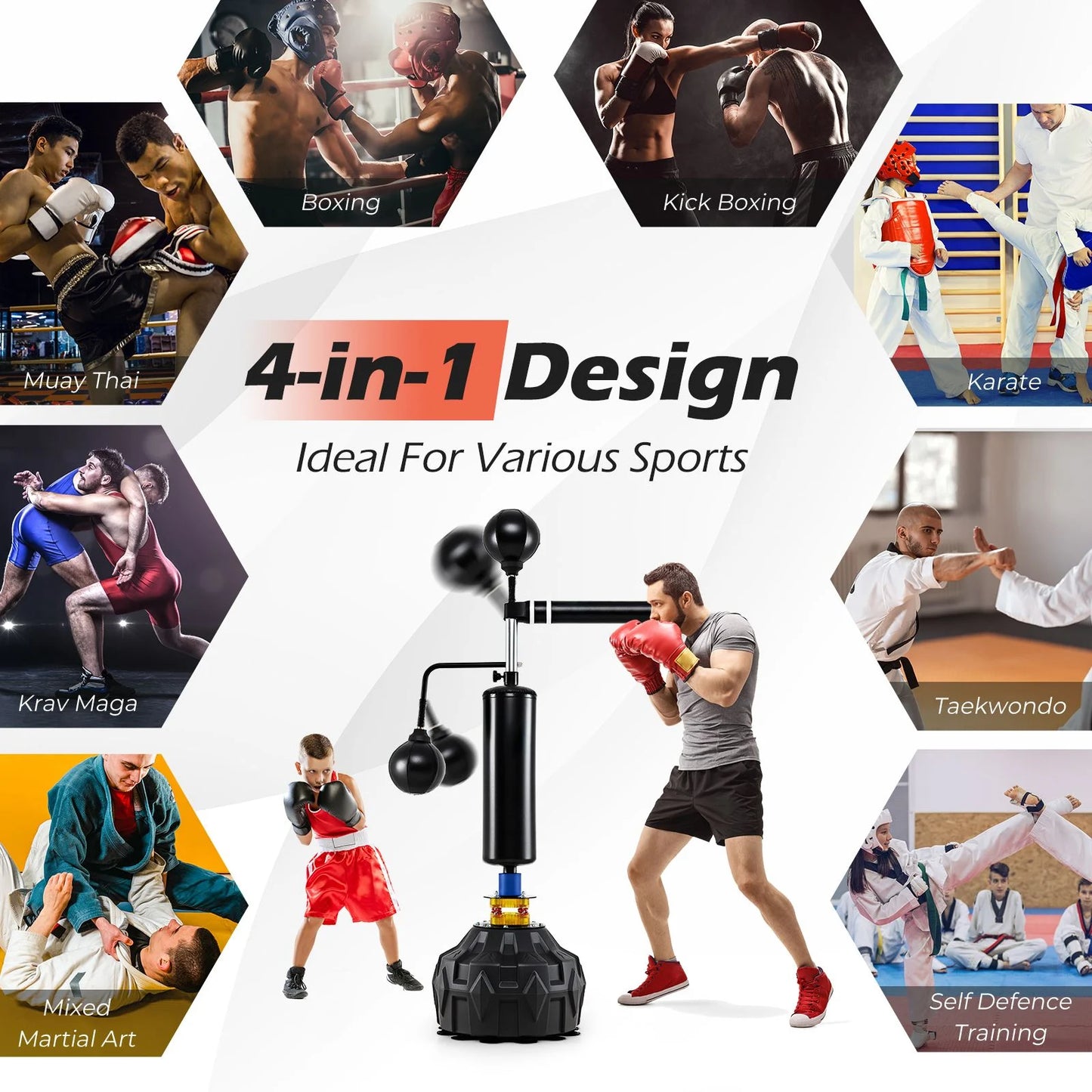 Boxing Speed Trainer Freestanding 360° Spinning Bar