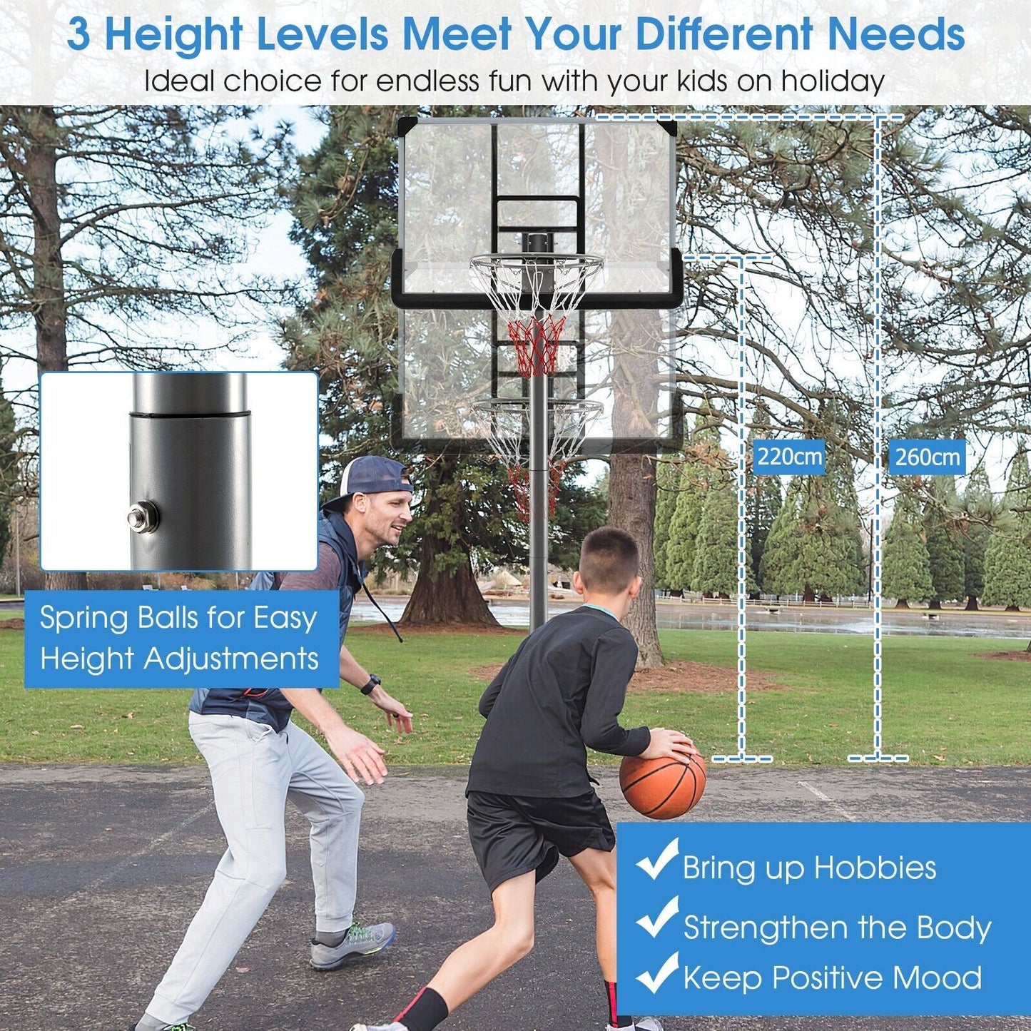 Adjustable Basketball Stand Basketball System Poolside Basketball Goal System