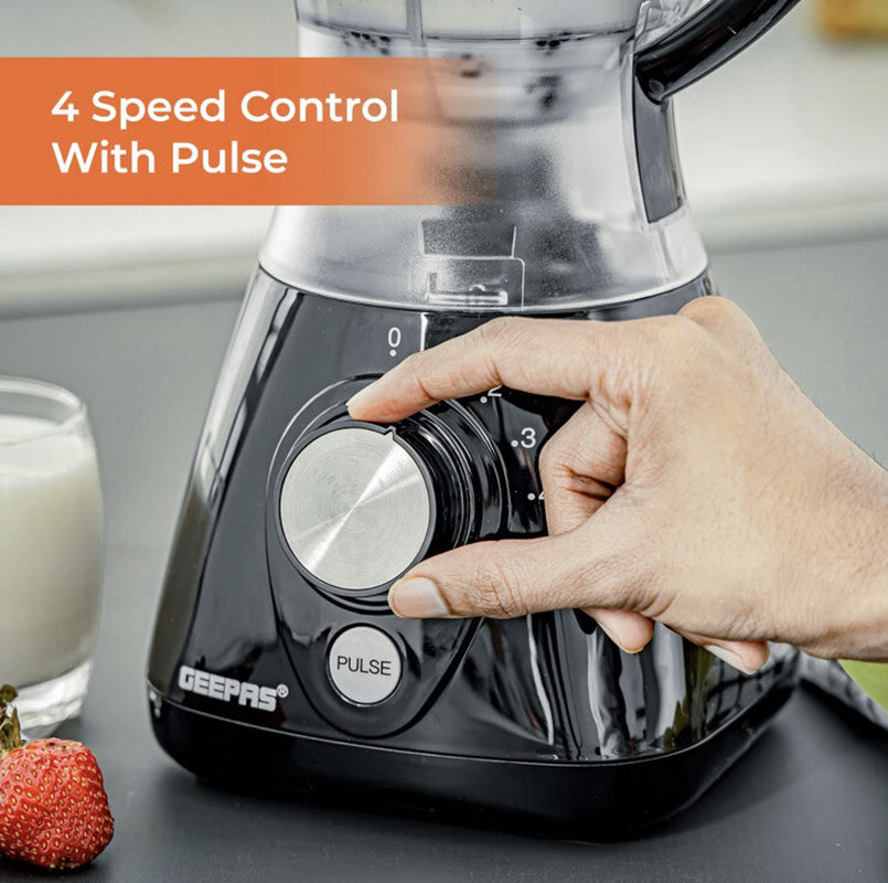 Geepas 550W 2 in 1 Food Jug Blender Ice Crusher, Mill,Coffee/Sp