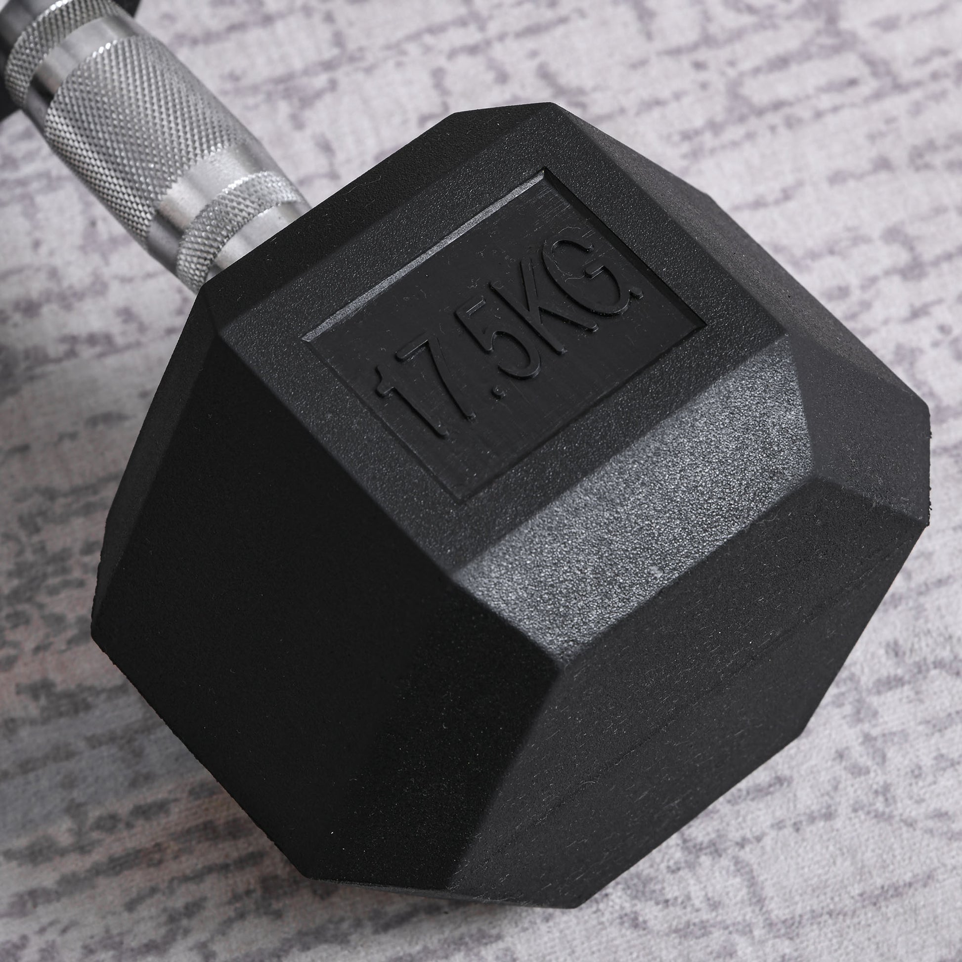 Single Rubber Hex Dumbbell Encased Ergo Weights Home Exercise Gym Fitness