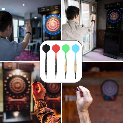 Darts Plastic Tip,Soft Tip Darts Set,12 Pcs 18 Gram with 50 Extra Dart Tips for Electronic Dartboard
