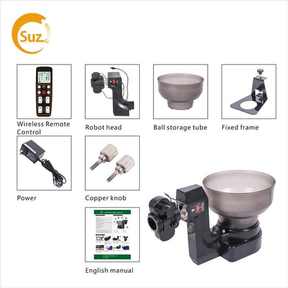 Table Tennis Robot Ping Pong Ball Machine S102 Wireless Remote Control Automatic Table Tennis Machine for Training with 40Mm+ Table Tennis Balls