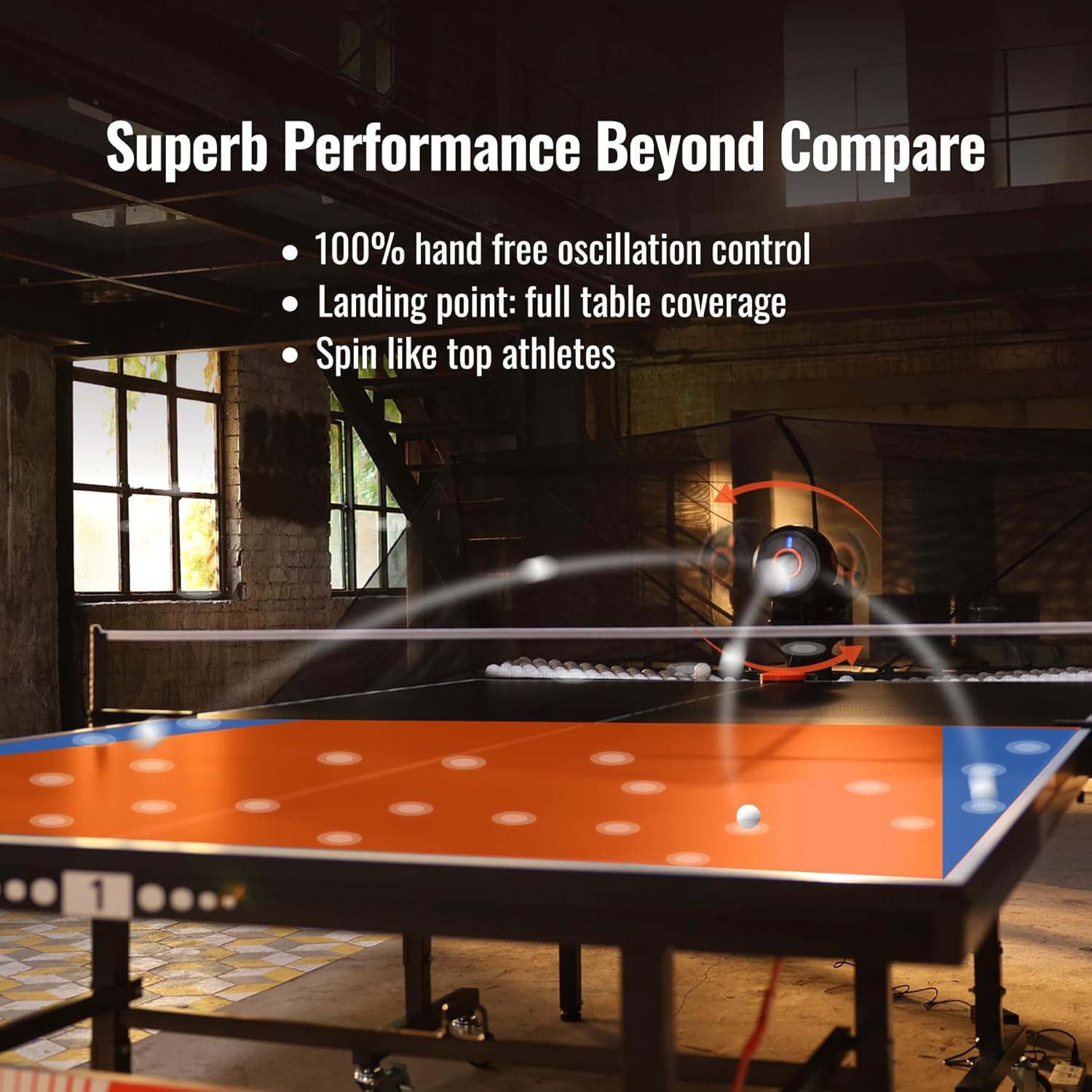 Table Tennis Robot Automatic Ping Pong Ball Machine, Table Tennis Accessories Serve Trainer for Home and Office Use