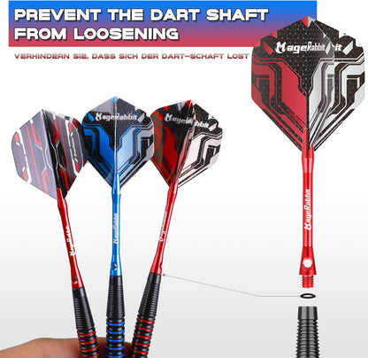 Steel Tip Darts Set, 12Pcs Metal Darts, 23 Grams, Steel Darts, 12Pcs Dart Shafts, Extra 24Pcs Dart Flights, Dart Tools,Dart Accessories, Dart Steel Tip Set