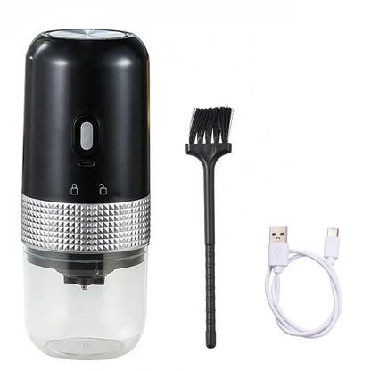13W 200Ml Rechargeable Electric Burr Coffee Grinder Portable Adjustable Setting Cordless Coffee Bean Grinder with Cleaning Brush