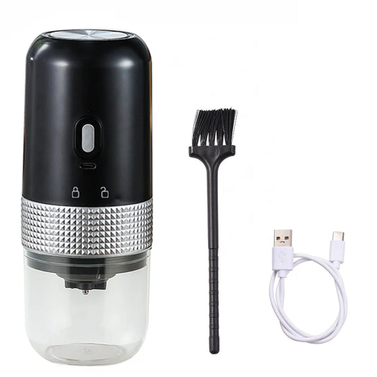 13W 200Ml Rechargeable Electric Burr Coffee Grinder Portable Adjustable Setting Cordless Coffee Bean Grinder with Cleaning Brush
