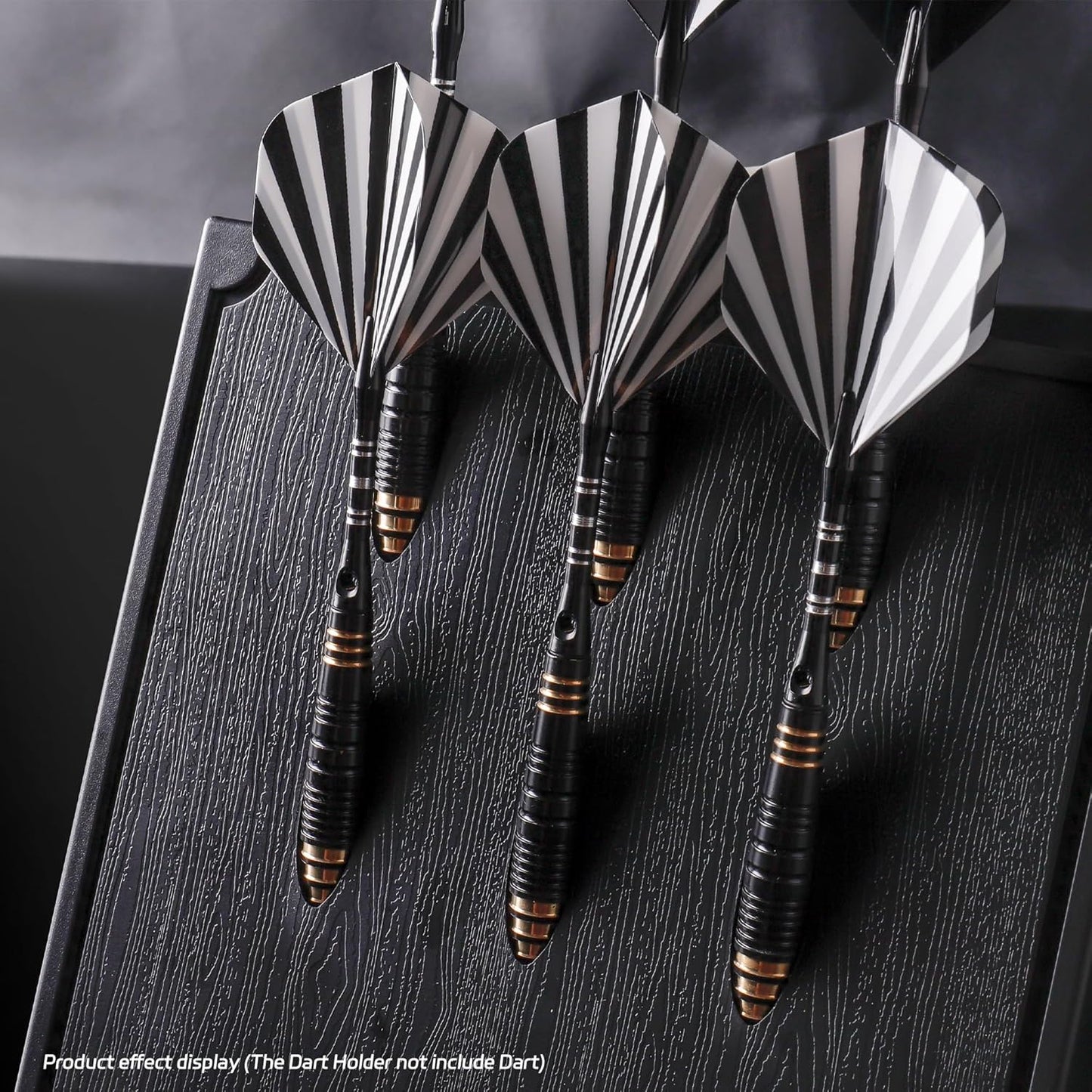 Wall Mounted Darts Holder/Stand,Displays 6 Set of Steel/Soft Tip Darts,Compatible with All Sisal & Electronic Dartboards, Surrounds & Cabinets