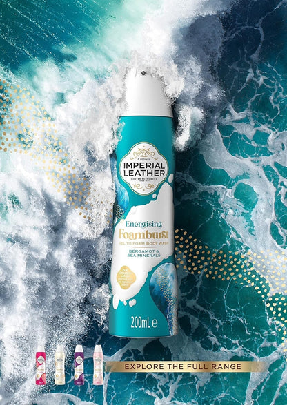 Imperial Leather Foamburst - Energising Body Wash, Bergamot & Sea Minerals With
