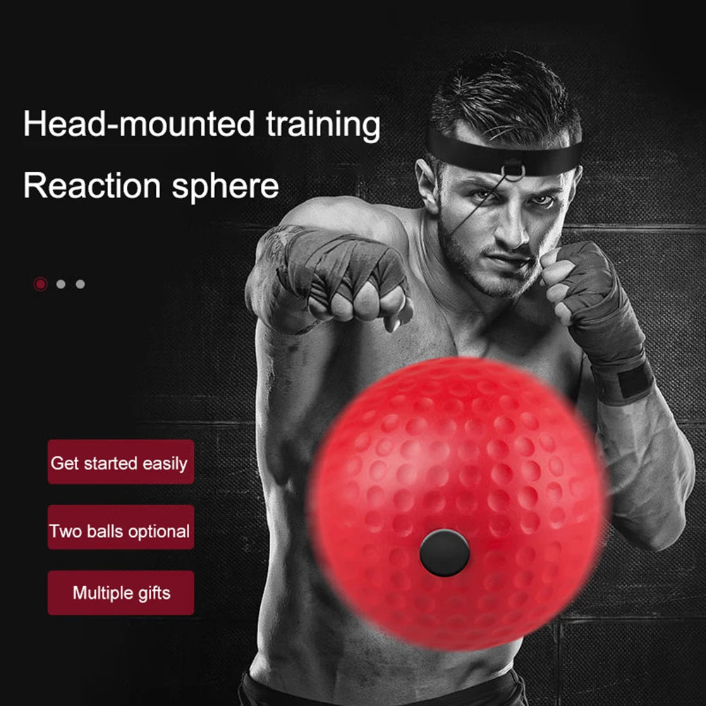 Reflex Punching Ball with Headband Stress Relief Reflex Ball Set Hand Eye Coordination Training Improve Speed Boxing Equipment