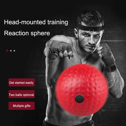 Reflex Punching Ball with Headband Stress Relief Reflex Ball Set Hand Eye Coordination Training Improve Speed Boxing Equipment