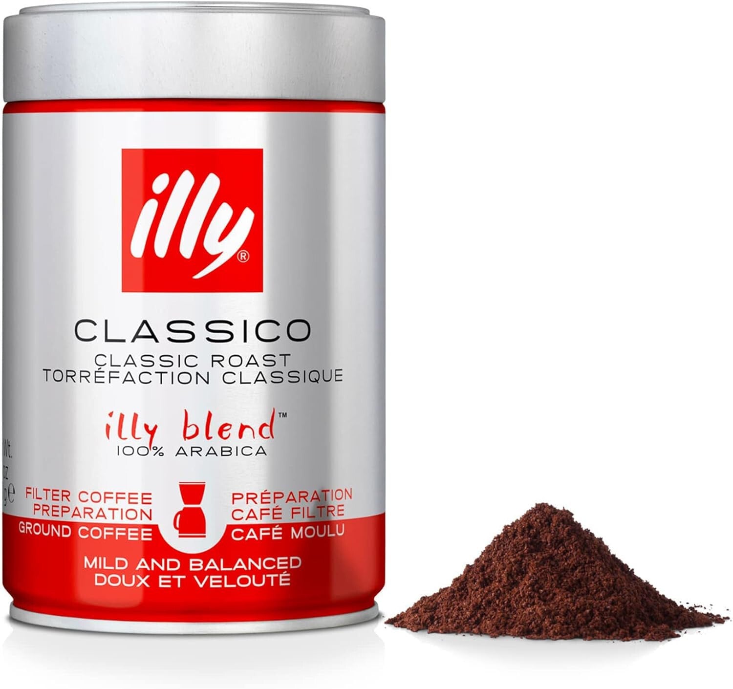 Illy Coffee - Classico Filter Coffee - Medium Roast - 100% Arabica Coffee - 250G