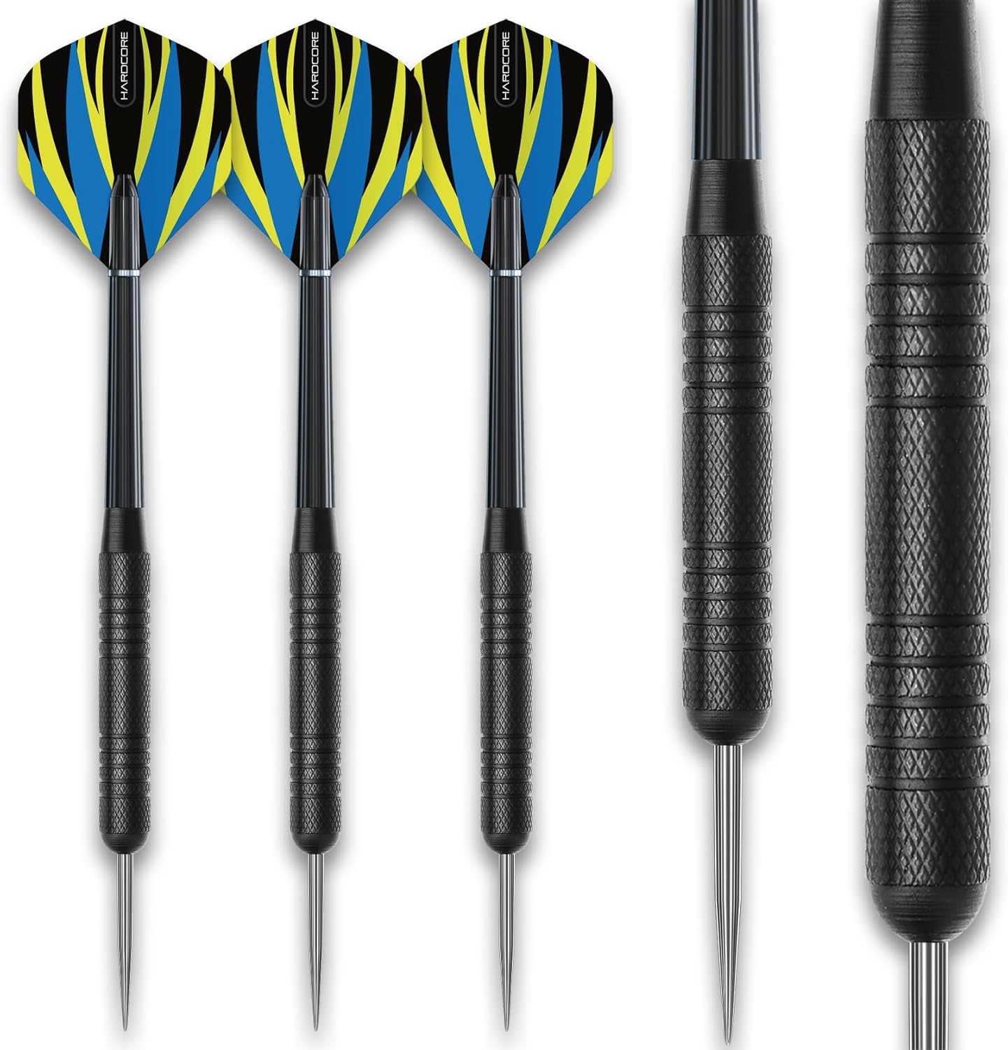 Professional Dartboard Sets - Tournament Standard Quality and Durable Surround with 2X Sets Steel Tip Darts