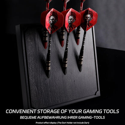 Wall Mounted Darts Holder/Stand,Displays 6 Set of Steel/Soft Tip Darts,Compatible with All Sisal & Electronic Dartboards, Surrounds & Cabinets