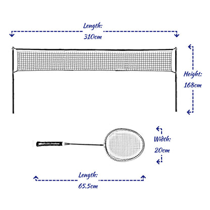 Kids Badminton & Volleyball Play Set 2-In-1 Sport Outdoor Garden Games Fun Toy