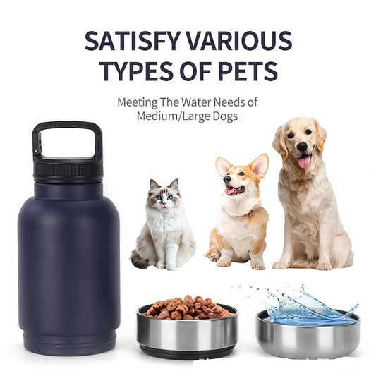 3 in 1 Dog Travel Water Bottle Stay Hydrated on Outdoor Adventures Camping Dog Water Bottle Portable