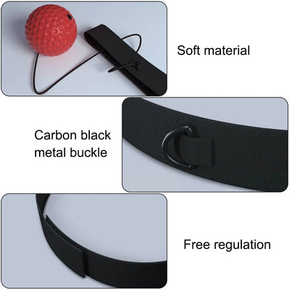 Reflex Punching Ball with Headband Stress Relief Reflex Ball Set Hand Eye Coordination Training Improve Speed Boxing Equipment