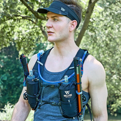 Lightweight Hydration Running Vest Backpack, Functional Hydration Vest Cycling,Running Backpack with 1.5L Water Bladder,Men Women Adjustable Water Running Vest