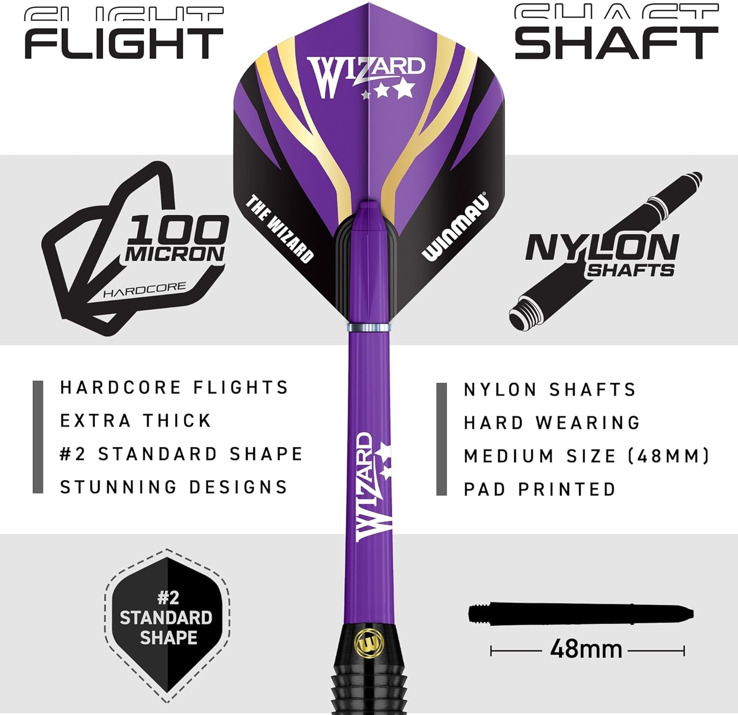 Darts Michael 'Mvg' Van Gerwen Vs Simon 'The Wizard' Whitlock | Twin Set | 22G Steeltip Brass Darts Set with Flights and Shafts (Stems)
